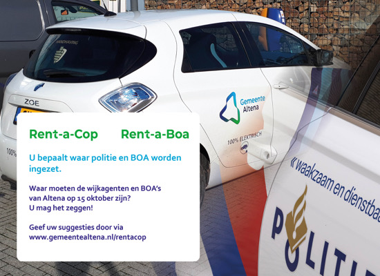 Opnieuw actie Rent a Cop - Rent a BOA in Altena